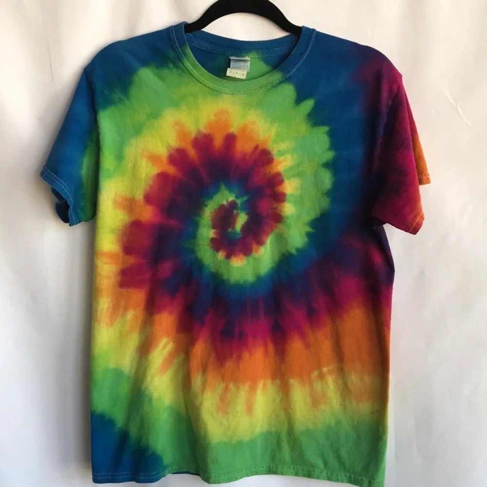 Gildan bright psychedelic tie-dye cotton T-shirt